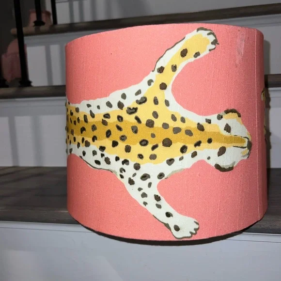 Anthropologie Dana Gibson Leopard Drum Lamp Shade new with tags